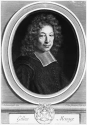 Gilles Menage, 1692, Engraved by Pierre Louis van Schuppen